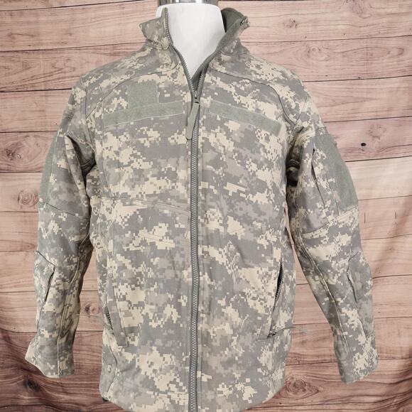 Massif Free IWOL Jacket Mens Medium ACU Camo Flame Resistant Fleece Lined USA - Picture 3 of 11